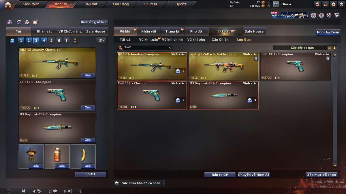 shop acc cf uy tin gia re